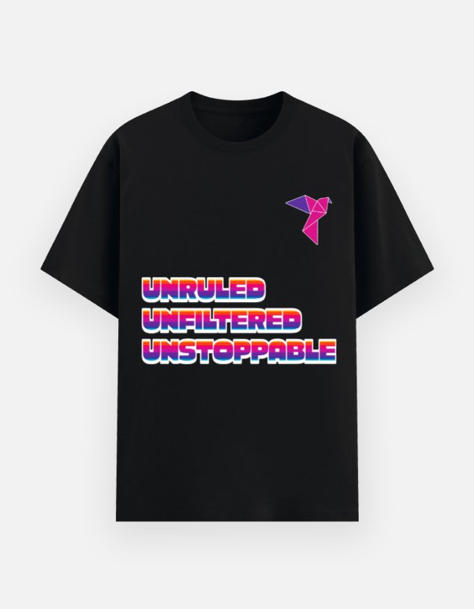 Unruled Unfiltered Unstoppable Unisex Basic T-Shirt - Image 3