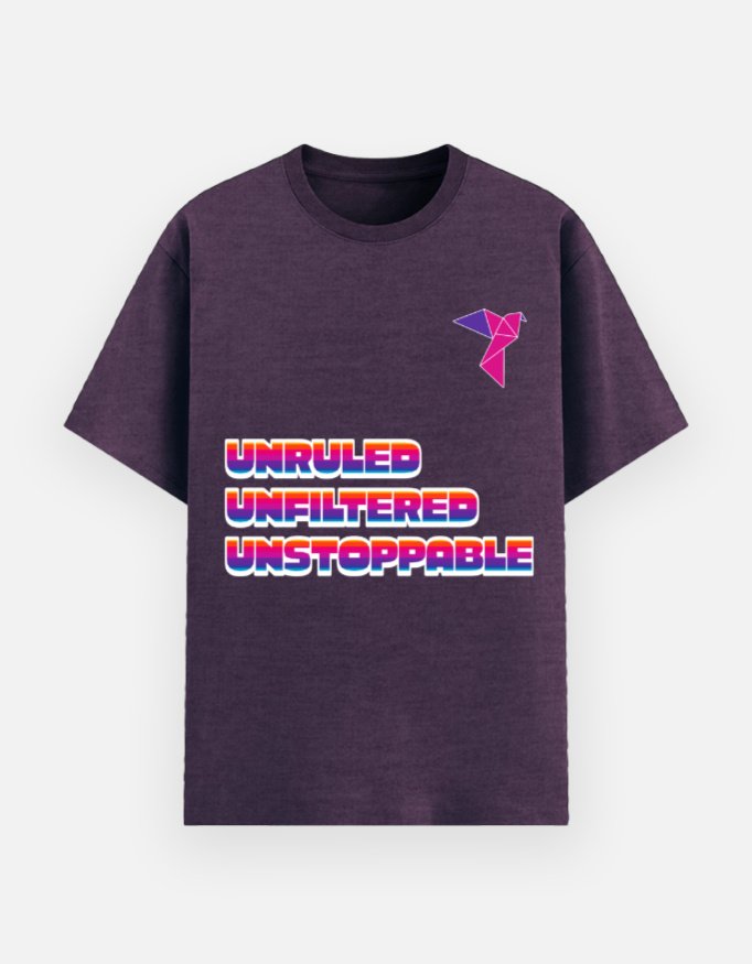 Unruled Unfiltered Unstoppable Unisex Basic T-Shirt - Image 2
