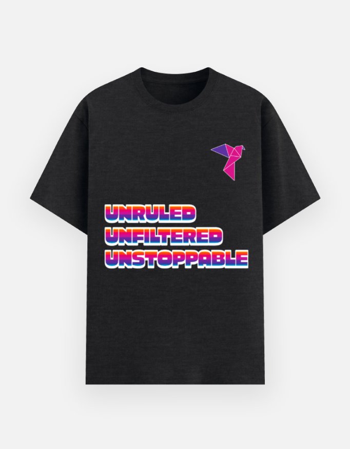 Unruled Unfiltered Unstoppable Unisex Basic T-Shirt - Image 6